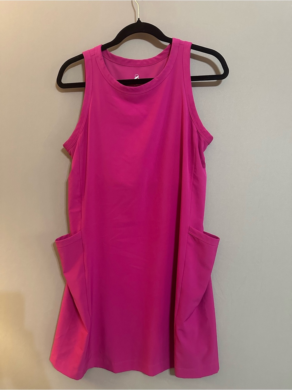 LOFT Bright Pink Sleeveless Shift Dress with Pockets